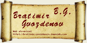 Bratimir Gvozdenov vizit kartica